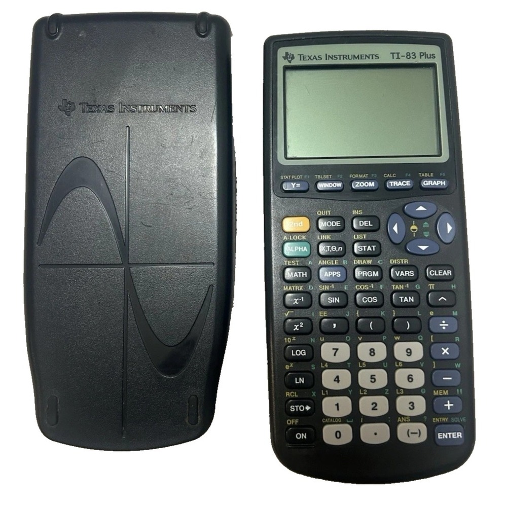 Texas Instruments TI-83 Plus Graphing Calculator w Cover Tested Working